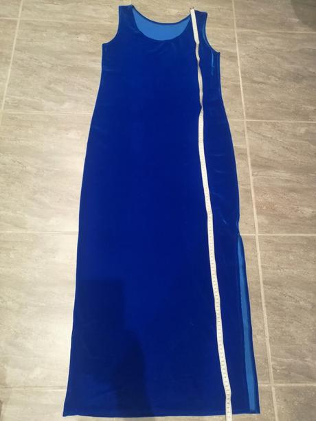 Zamatové šaty lindex vm,elast.,kráľovská modrá, lindex,m