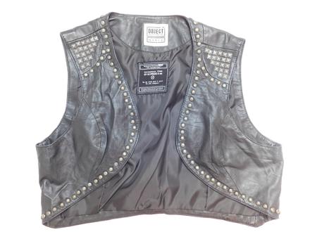 Damska kvalitna trendy kožena vesta, 42