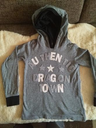 Štýlová sedo-cierna mikinka, 116