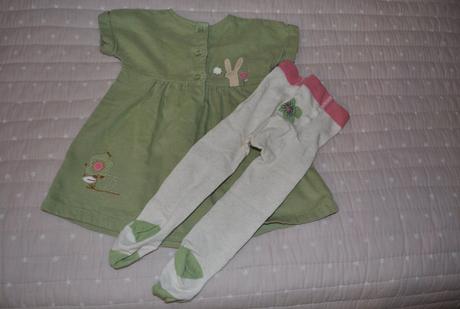 Kordové šatky s pančuškami, next,74