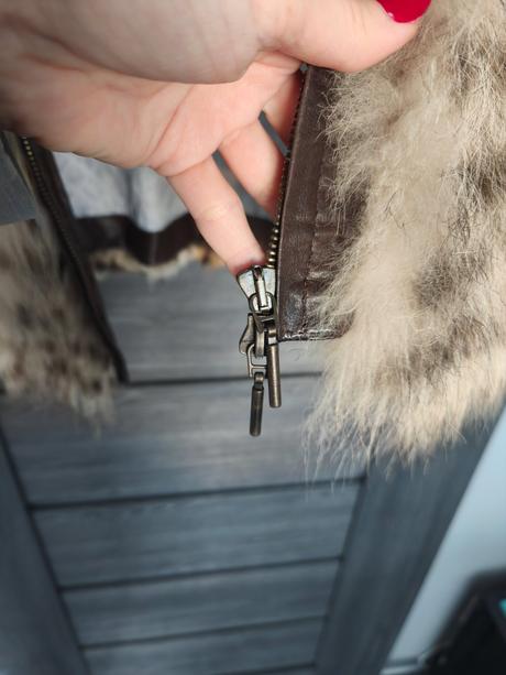 Luxusna vesta z pravej kozusiny rys ostrovid, s