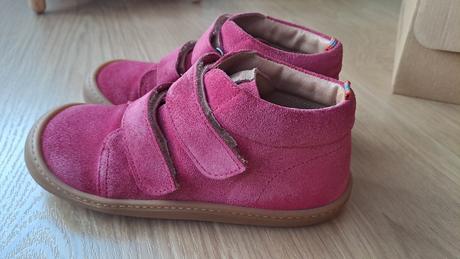 Barefoot topánky koel4kids velour fuchsia, koel4kids,33