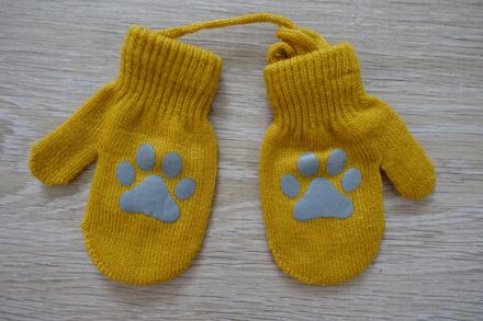 Bavlnené rukavičky s palcom reflexné 13 cm, 98