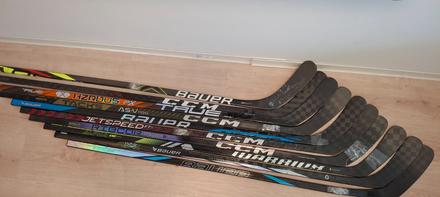 Hokejky určené na repasovanie spolu 10ks, bauer