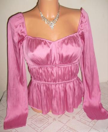 Luxusny satenovy babydoll topik, h&m,xs