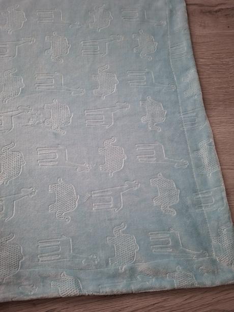 Tyrkysová semišová deka 75x75, 