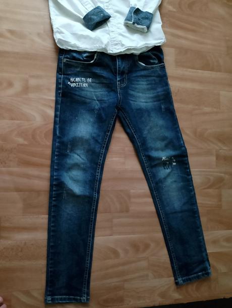 Košeľa + slim rifle, h&m,140