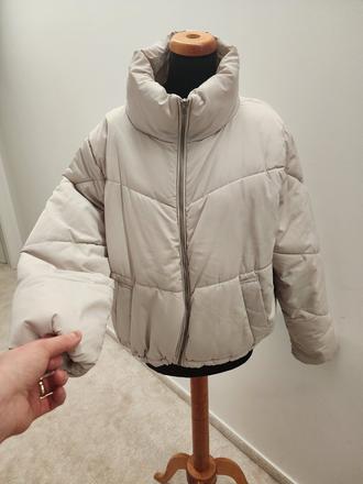 Bomber bunda krémová, h&m,m