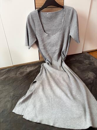 Rebrované midi šaty, h&m,m