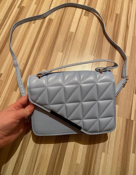 Nová svetlomodrá elegantná crossbody kabelka, 