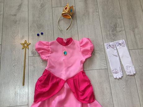 Kostym princezná peach super mario 5-7 rokov, 