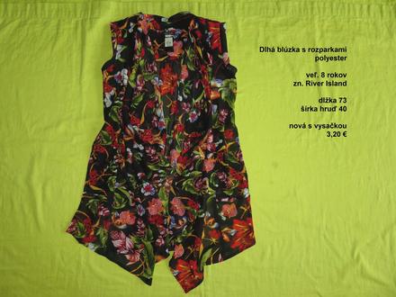 Dlhá blúzka s rozparkami, river island,128