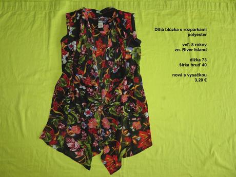 Dlhá blúzka s rozparkami, river island,128