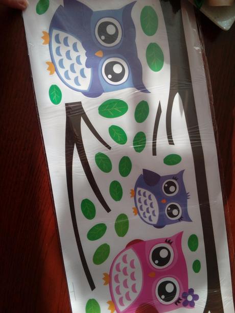 Nalepky na stenu. sovičky,