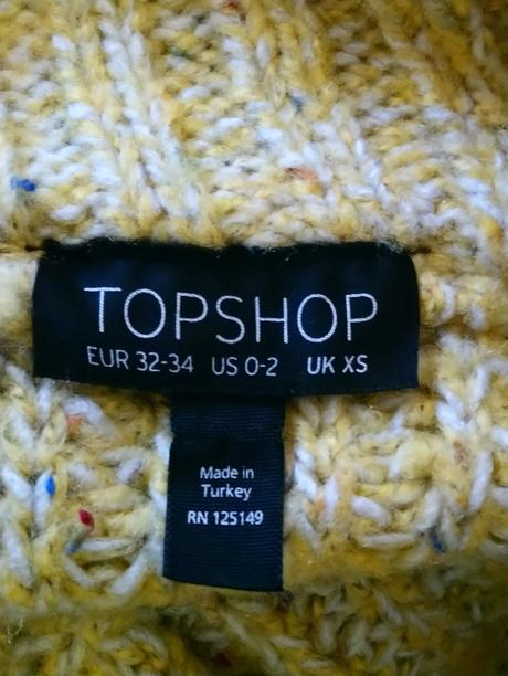 Dámsky hrejivý acrylový crop pulóver, topshop, topshop,l