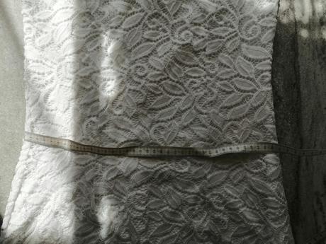 Biele čipkované šaty, v34-36, 36