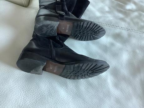 Vysoké čierne kožené čižmy 39, 39