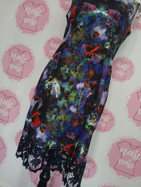 Zdobené farebné šaty, h&m,38