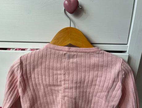 Bledoružový bavlnený sveter na gombíky, f&f, 98, f&f,98