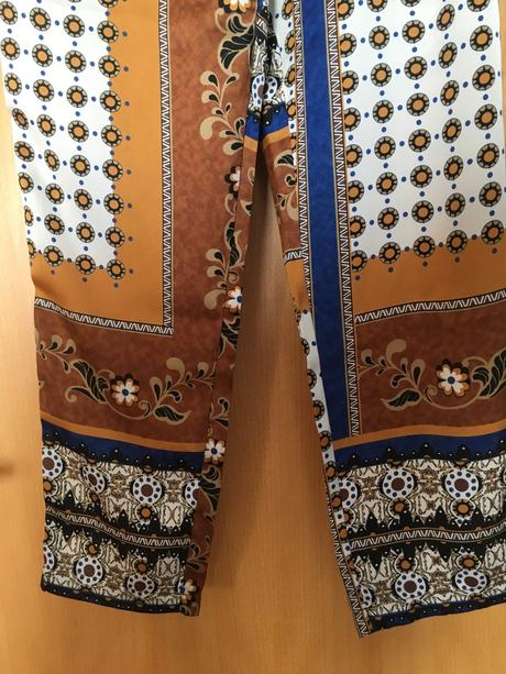 Voľné nohavice s potlačou ako na šatke, zara,xs