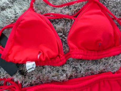 Vystužené plavky červené., l / xxl