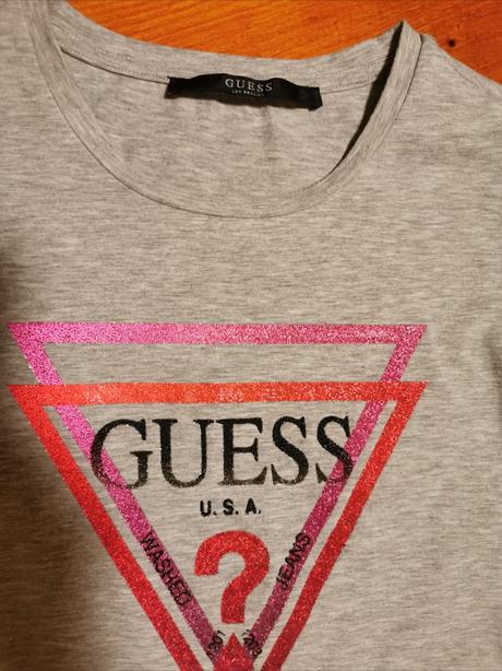 Dámske sivé tričko guess (originál), guess,s