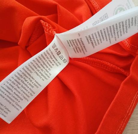 Oranžové bavlnené tričko s 3/4 rukávom, tchibo,46