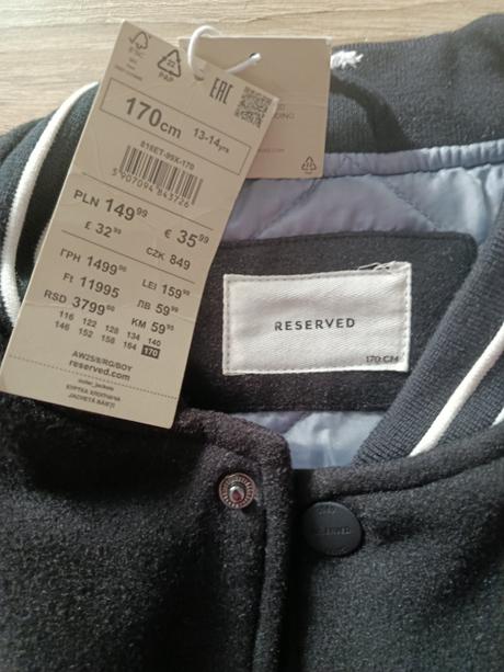 Chlapčenská bomber bunda, reserved,170