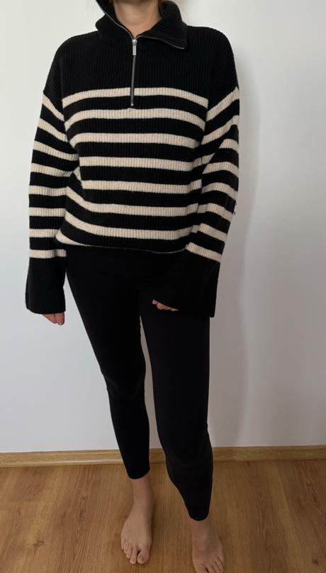 Pruhovaný sveter, h&m,s