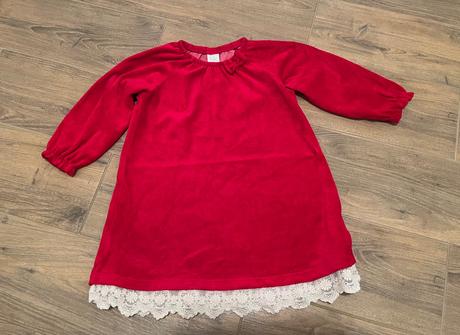 Červené vianočné šaty lindex 98/104, lindex,98