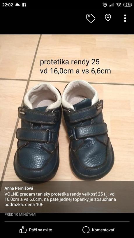 Tenisky protetika rendy 25, protetika,25