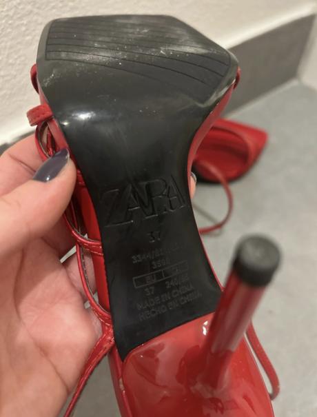 Sandale na opätku, zara,37