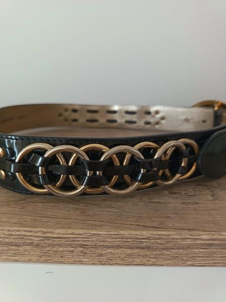Versace damsky lakovany kozeny opasok, versace