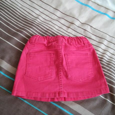 Cyklámenové riflová suknička, h&m,92