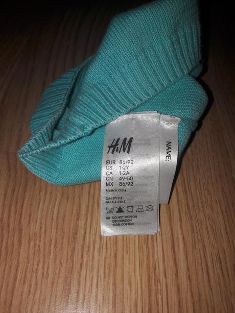 Čiapka tmavomodrá, h&m,86