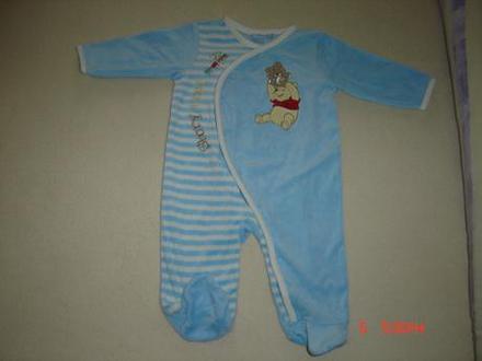 Modrý vyšívaný zamatový overal disney, disney,74