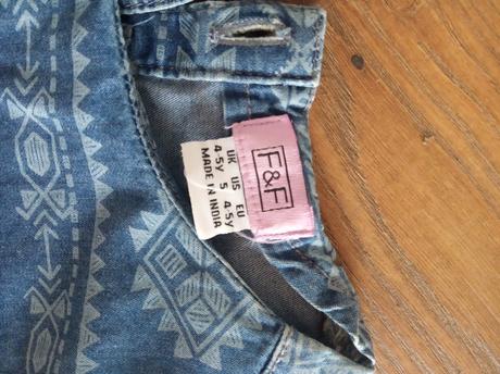 Dievčenský set tunika s legínkami + riflové šaty, 104–116