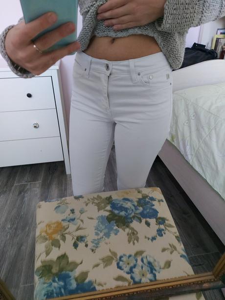 Biele rifle, denim,36