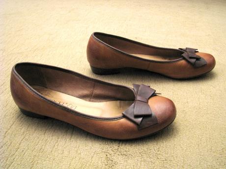 Hnedé kožené baleríny, lasocki,39