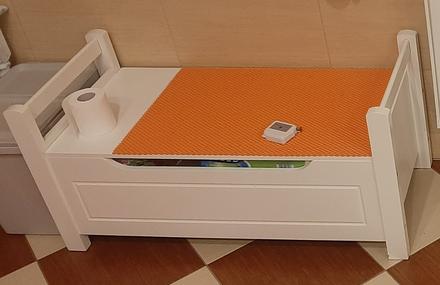 Lavica lidl s úložným priestorom biela.,