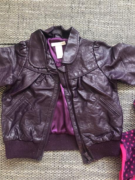 Koženková bunda+mikina, 86
