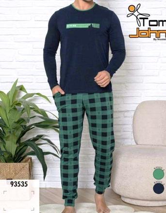 Pánske bavlnené pyžamo dlhé, 4xl - xxxl