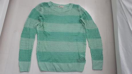 Tenký dierovaný pulóvrik, xs/s, h&m,164