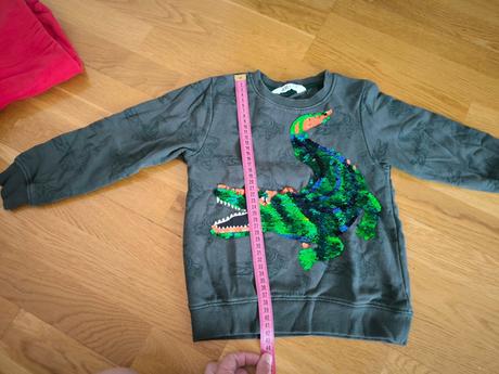 Premieňacia mikina h&m s flitrami krokodil, h&m,110