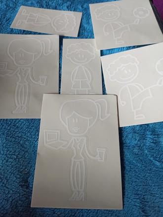 Nálepky, samolepky, neposkodene,