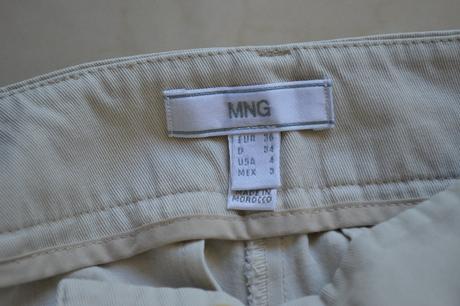 3/4 krémové nohavice mango veľ.36, mango,36