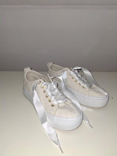 Biele madeirové tenisky, plátenky, espadrilky, zna, reserved,38