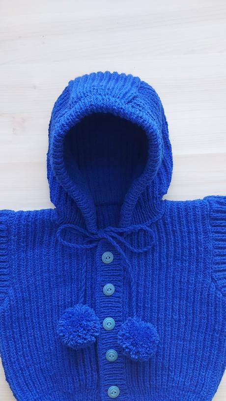 Tmavomodrý štrikovaný svetrík pre bábätko, 62