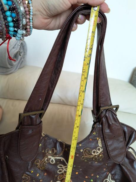 Hnedá koženková kabelka,