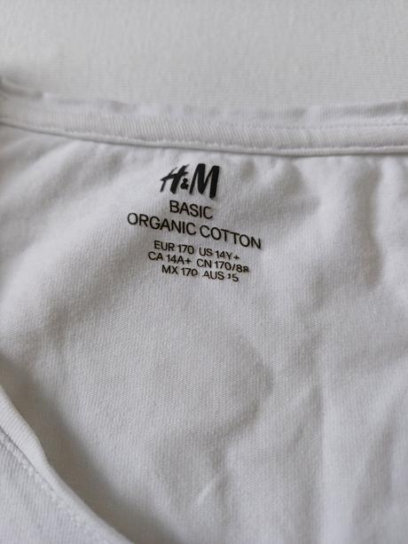 Biele tričko, h&m,170